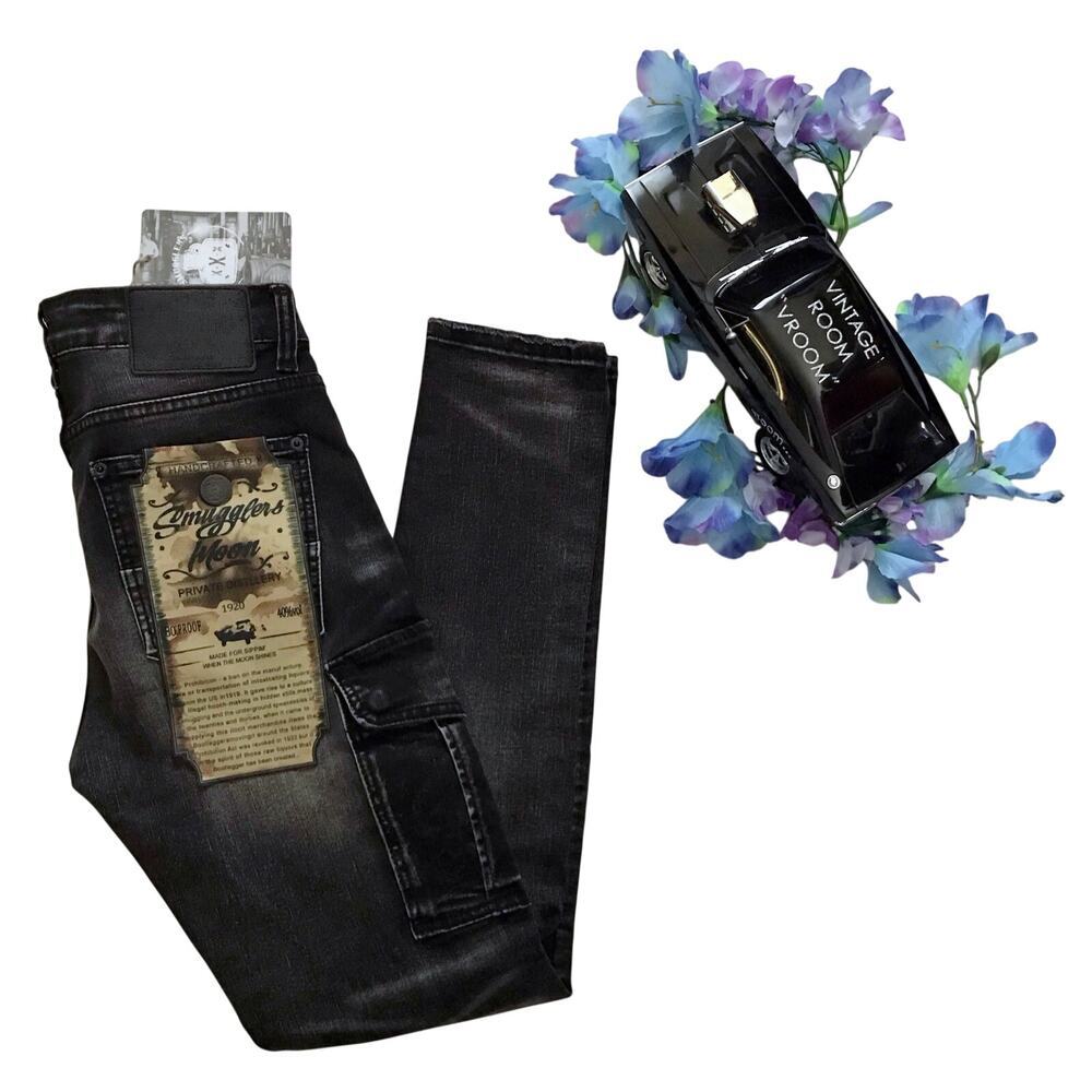 Smuggler's Moon NWT Black Cargo Skinny Jeans Men 31 *Pls See Description*